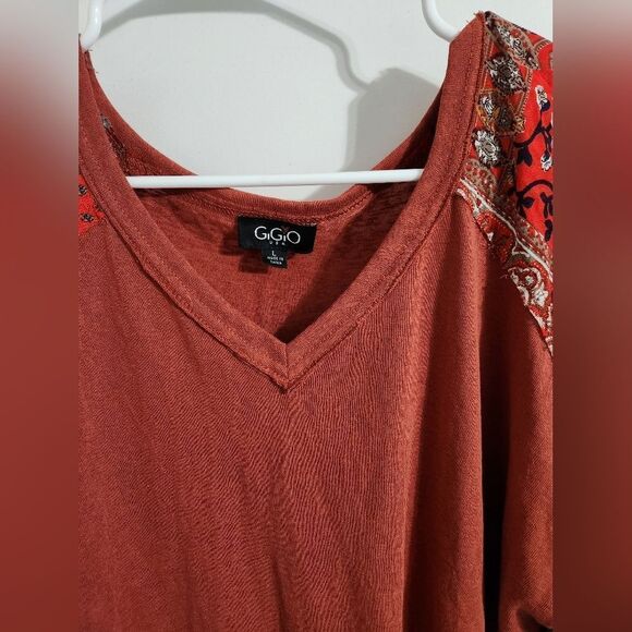 GiGiO Womens Mixed Print Top size L - Picture 3 of 5